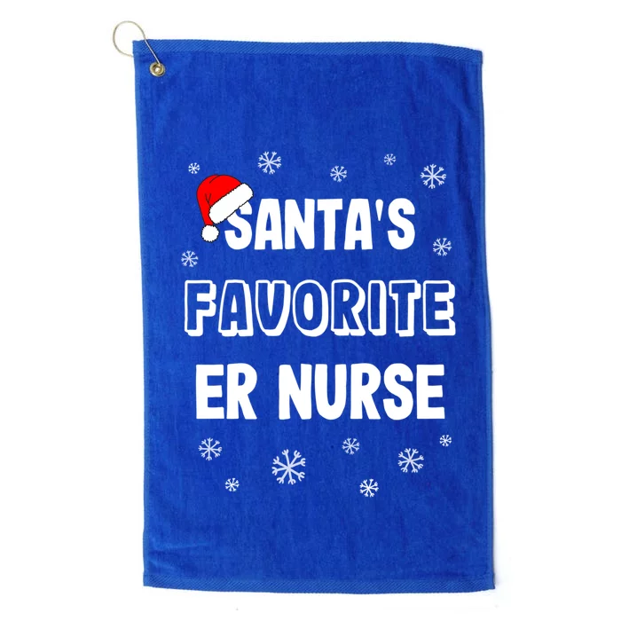 Santas Favorite Er Nurse Christmas Gift Platinum Collection Golf Towel