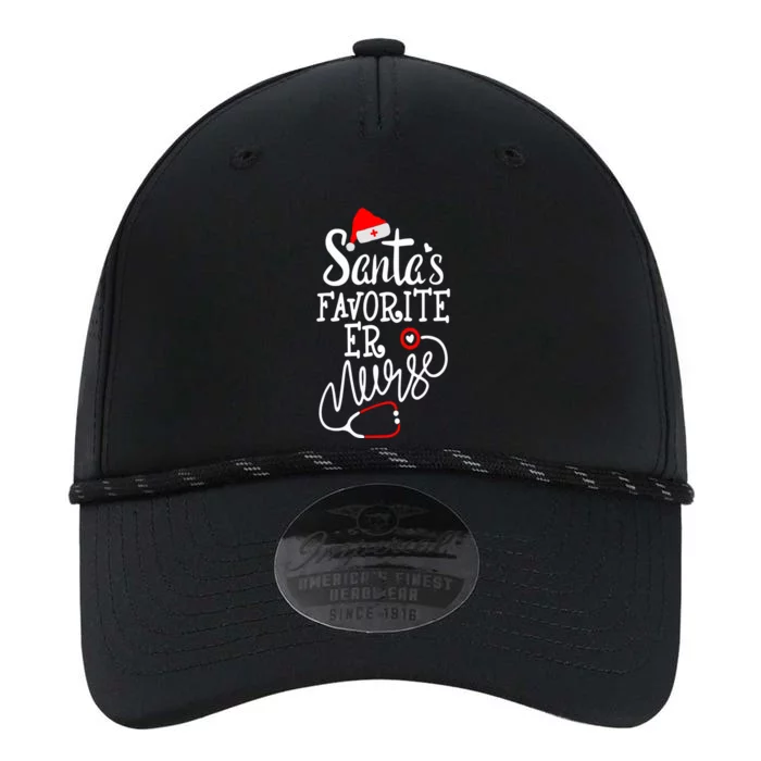 Santas Favorite Er Nurse Christmas Santa Cool Gift Performance The Dyno Cap