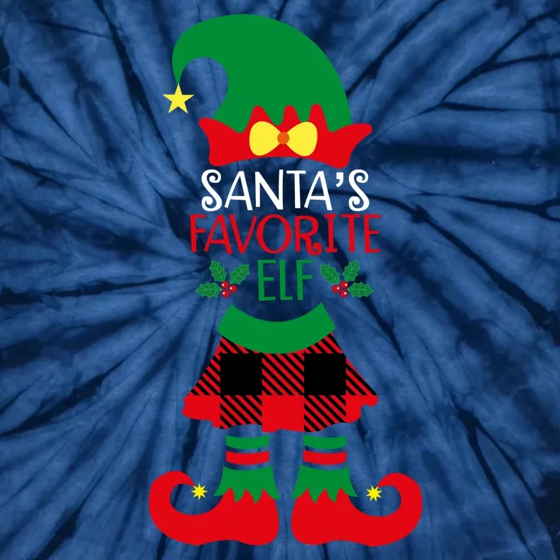 Santa's Favorite Elf Cute Christmas Holiday Tie-Dye T-Shirt