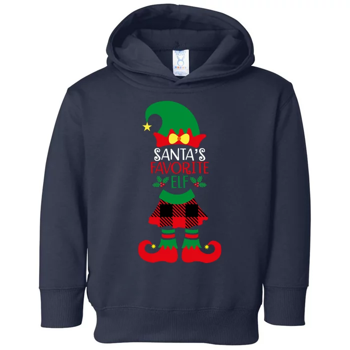 Santa's Favorite Elf Cute Christmas Holiday Toddler Hoodie