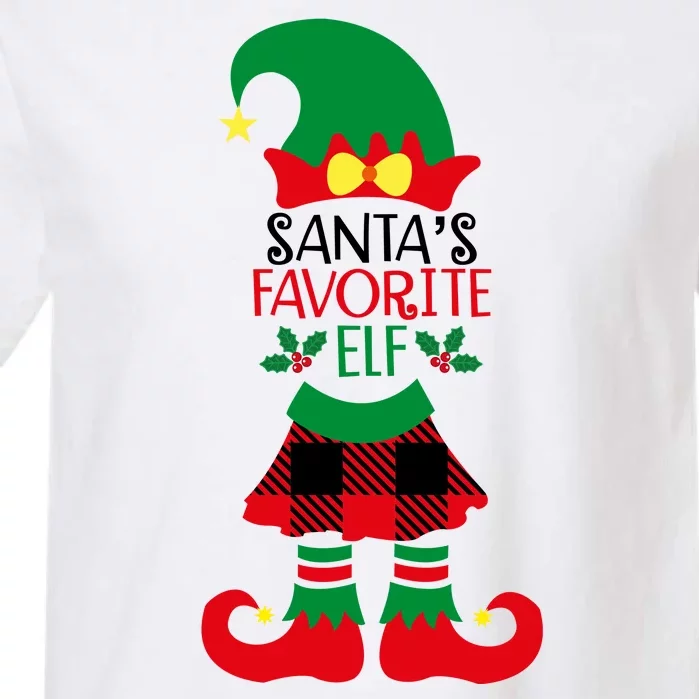 Santa's Favorite Elf Cute Christmas Holiday Garment-Dyed Heavyweight T-Shirt