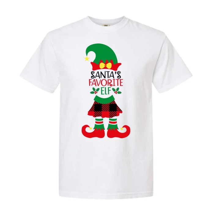 Santa's Favorite Elf Cute Christmas Holiday Garment-Dyed Heavyweight T-Shirt