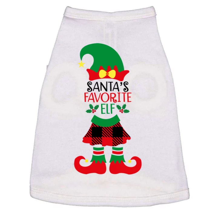 Santa's Favorite Elf Cute Christmas Holiday Doggie Tank