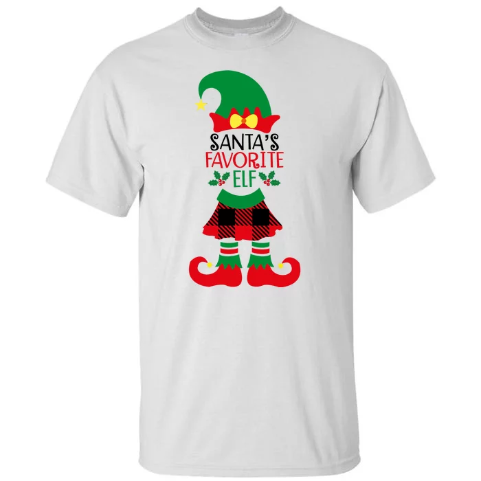 Santa's Favorite Elf Cute Christmas Holiday Tall T-Shirt