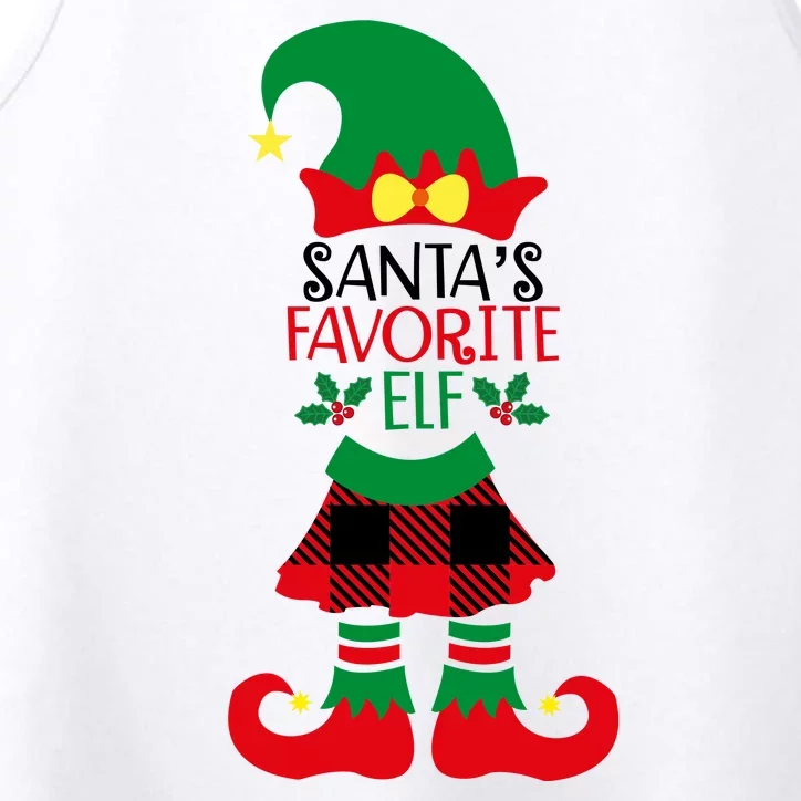 Santa's Favorite Elf Cute Christmas Holiday Performance Tank