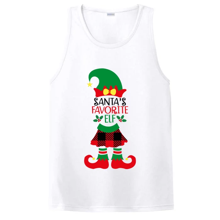 Santa's Favorite Elf Cute Christmas Holiday Performance Tank