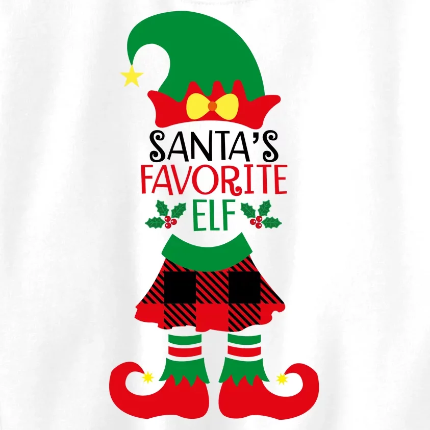 Santa's Favorite Elf Cute Christmas Holiday Kids Sweatshirt