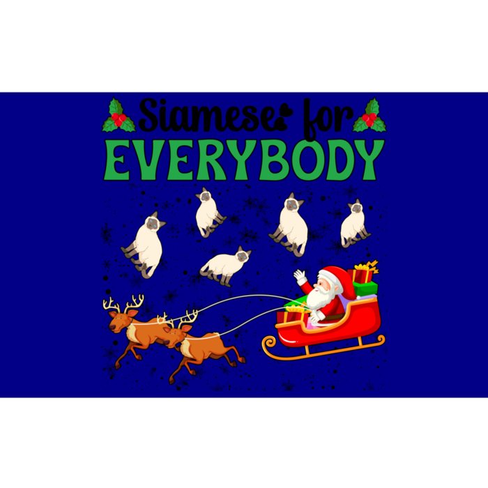 Siamese For Everybody Christmas Siamese Cat Xmas Party Funny Gift Bumper Sticker