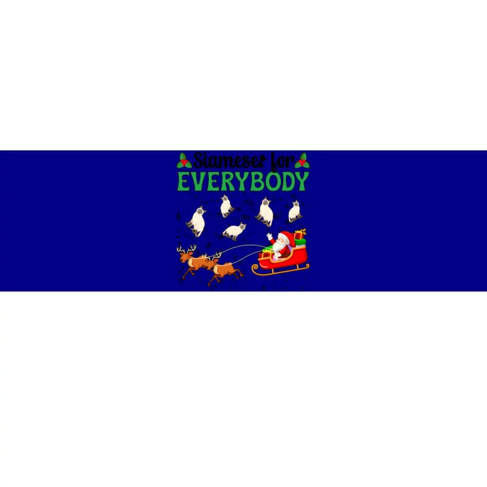 Siamese For Everybody Christmas Siamese Cat Xmas Party Funny Gift Bumper Sticker