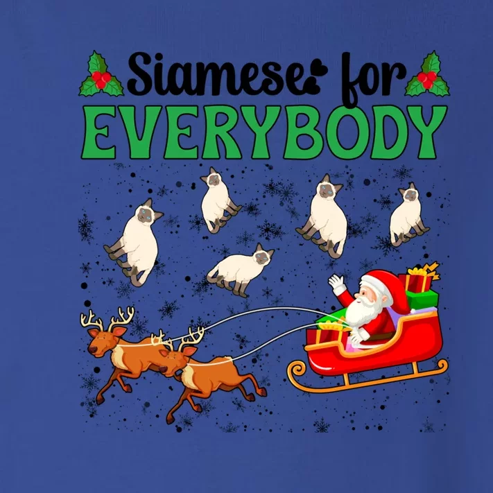 Siamese For Everybody Christmas Siamese Cat Xmas Party Funny Gift Toddler Long Sleeve Shirt