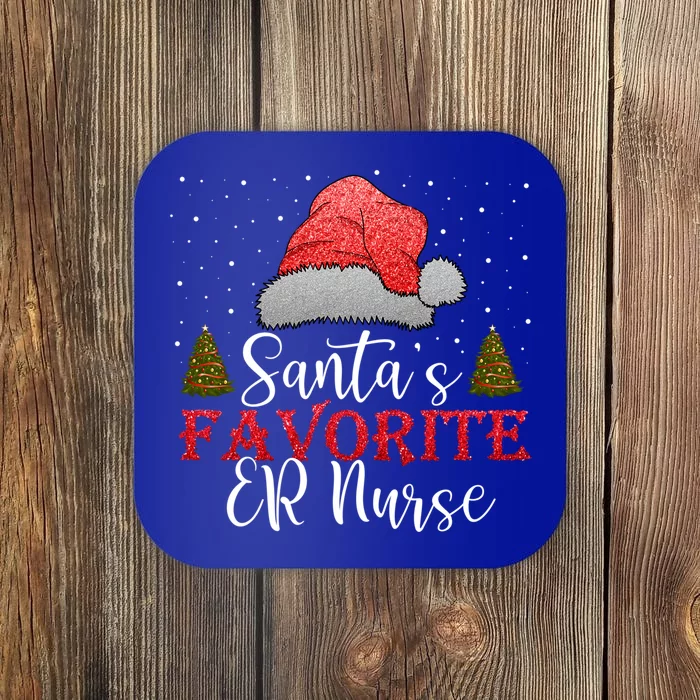 Santas Favorite Er Nurse Gift Coaster