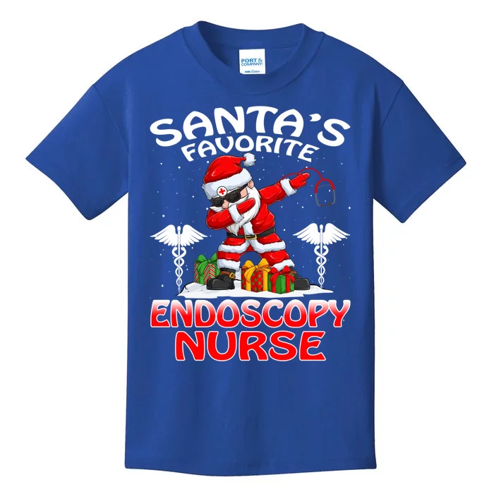 Santas Favorite Endoscopy Nurse Christmas Matching Costume Gift Kids T-Shirt