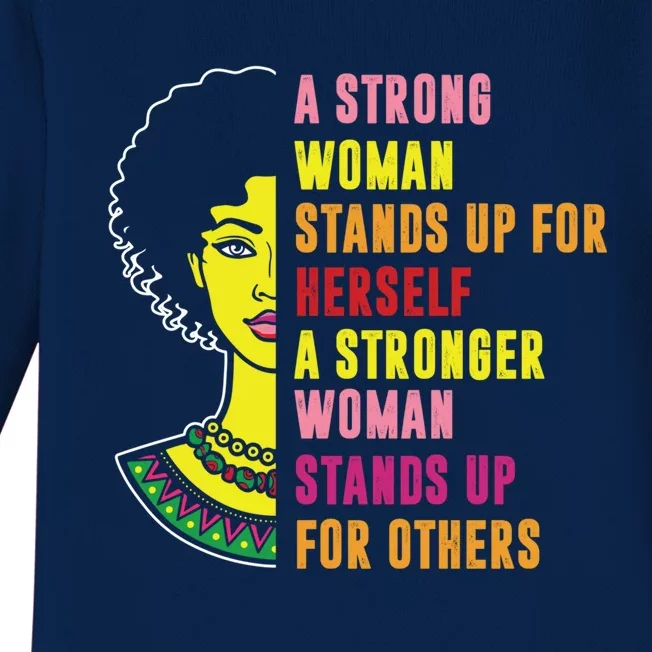 Strong Feminist Empower Equal Rights Social Justice Gift Baby Long Sleeve Bodysuit