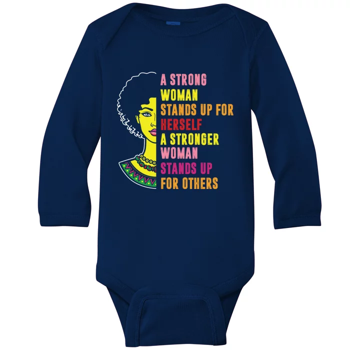 Strong Feminist Empower Equal Rights Social Justice Gift Baby Long Sleeve Bodysuit