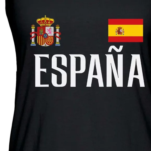 Spain Flag Espana Football Soccer Fan Ladies Essential Flowy Tank