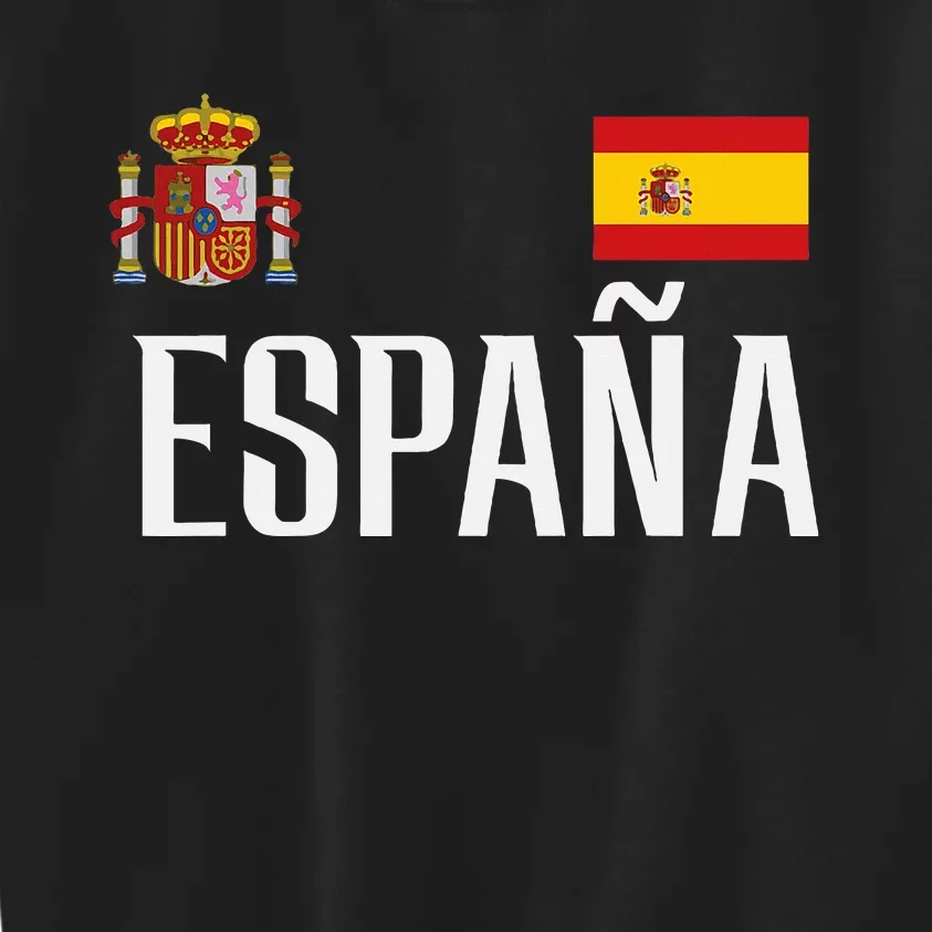 Spain Flag Espana Football Soccer Fan Kids Sweatshirt