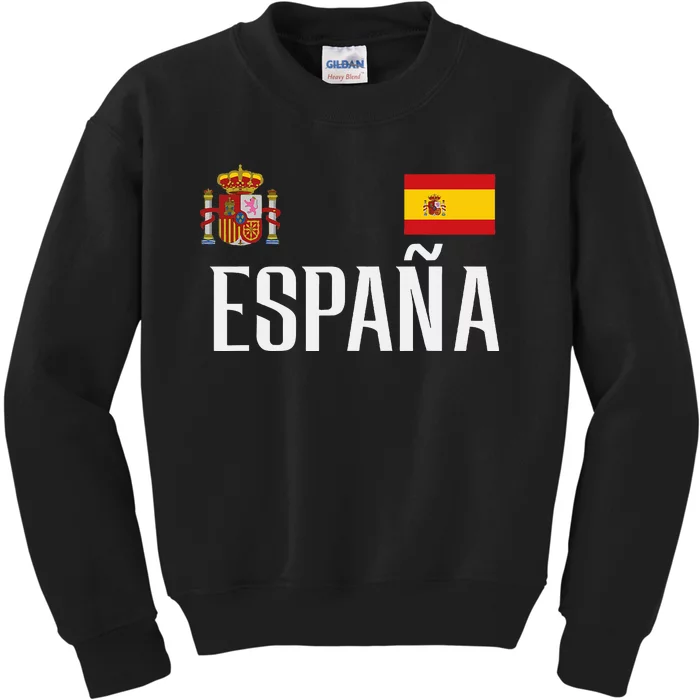 Spain Flag Espana Football Soccer Fan Kids Sweatshirt