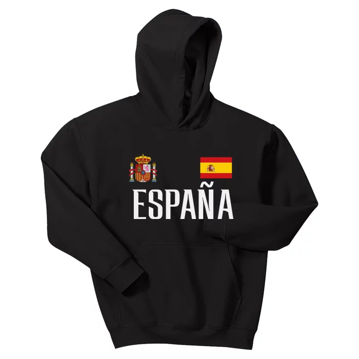 Spain Flag Espana Football Soccer Fan Kids Hoodie