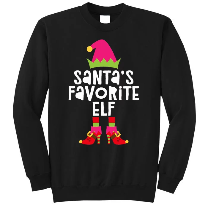 Santa's Favorite Elf  Matching Christmas Elf Tall Sweatshirt