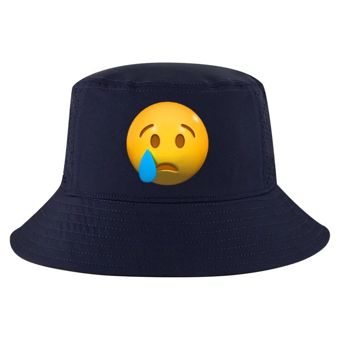 Sad Face Emoji Crying Tear Drop Cool Comfort Performance Bucket Hat