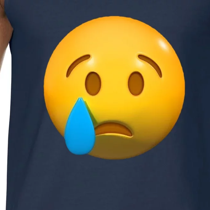 Sad Face Emoji Crying Tear Drop Comfort Colors® Tank Top