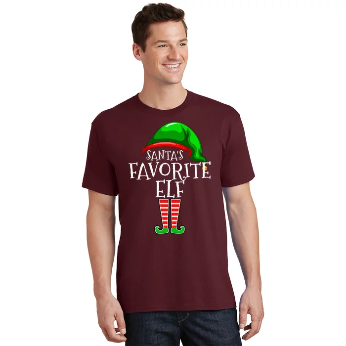 SantaS Favorite Elf Group Matching Family Christmas T-Shirt