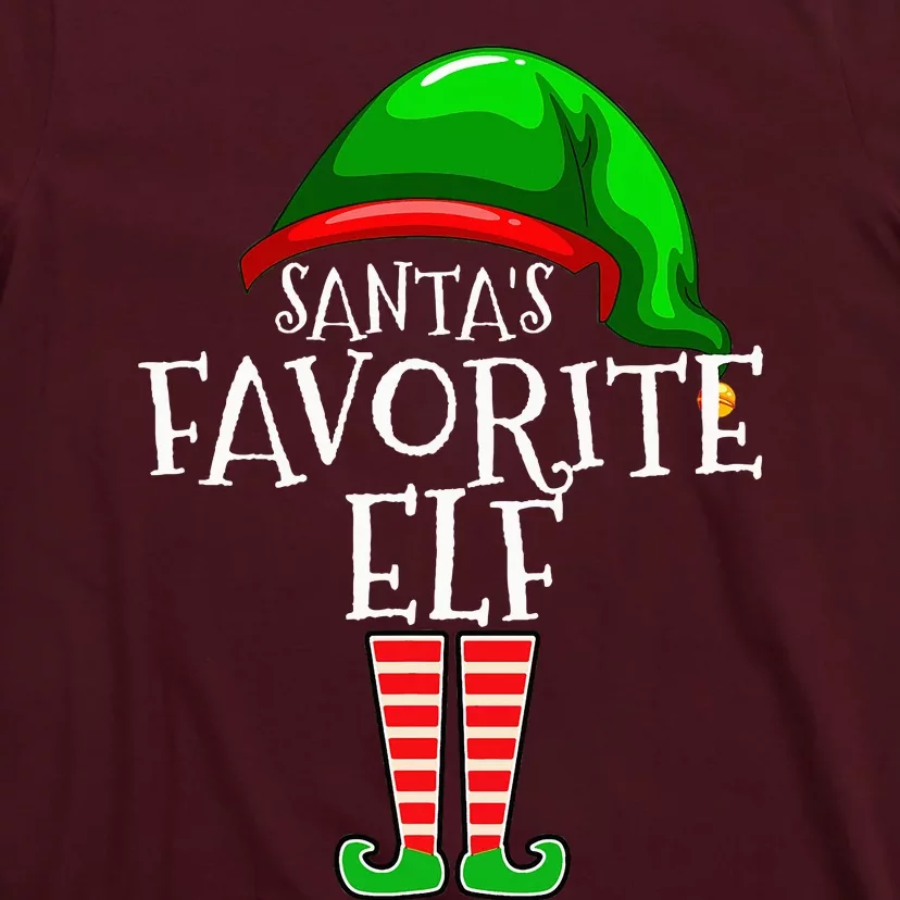 SantaS Favorite Elf Group Matching Family Christmas T-Shirt