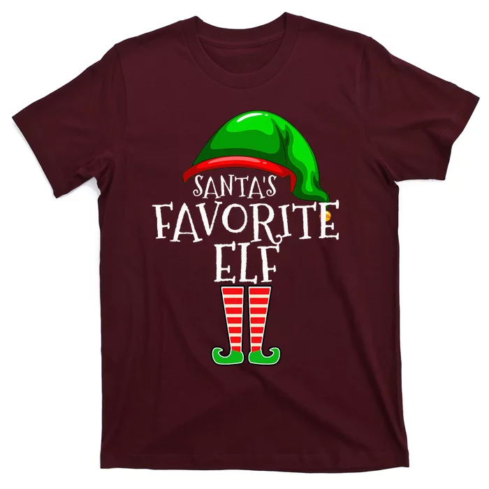 SantaS Favorite Elf Group Matching Family Christmas T-Shirt