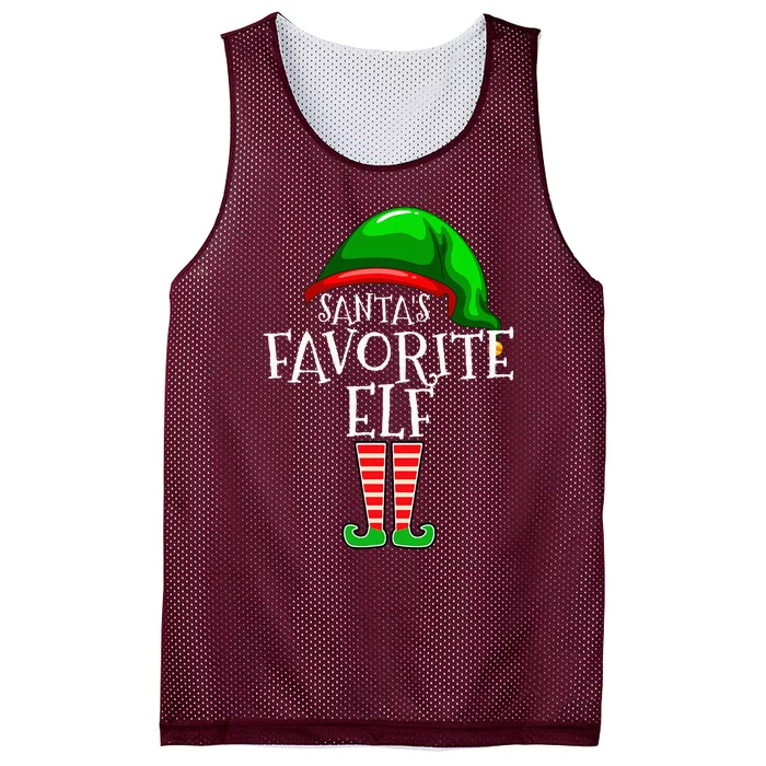 SantaS Favorite Elf Group Matching Family Christmas Mesh Reversible Basketball Jersey Tank