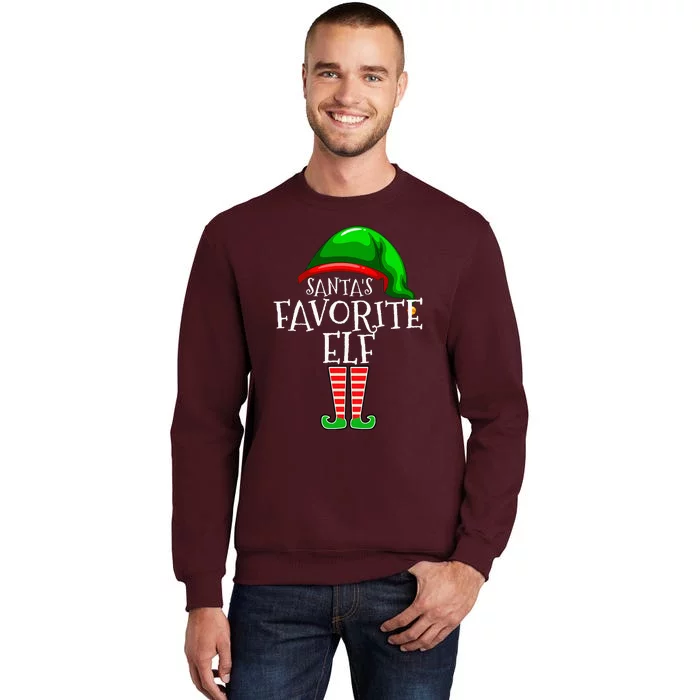 SantaS Favorite Elf Group Matching Family Christmas Tall Sweatshirt