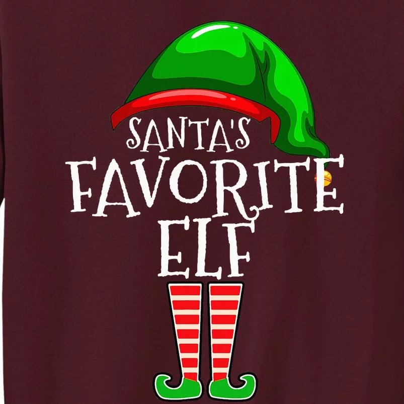 SantaS Favorite Elf Group Matching Family Christmas Tall Sweatshirt