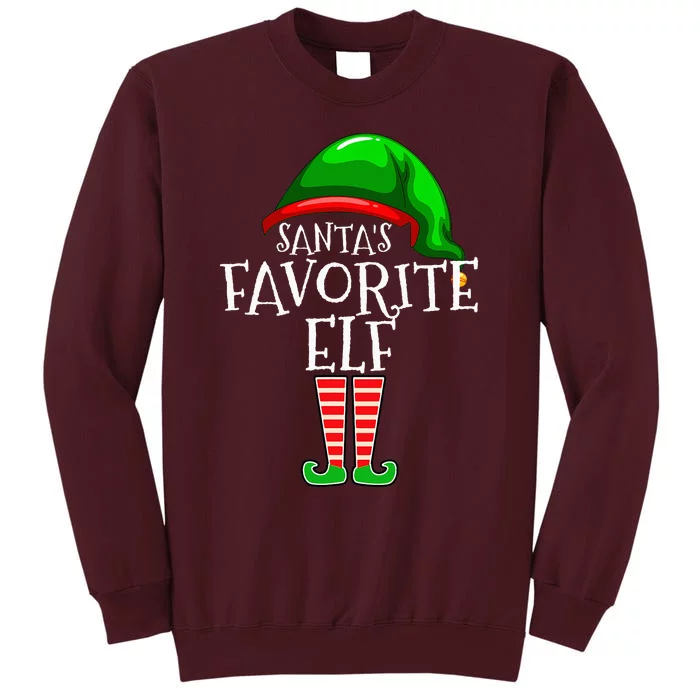 SantaS Favorite Elf Group Matching Family Christmas Tall Sweatshirt