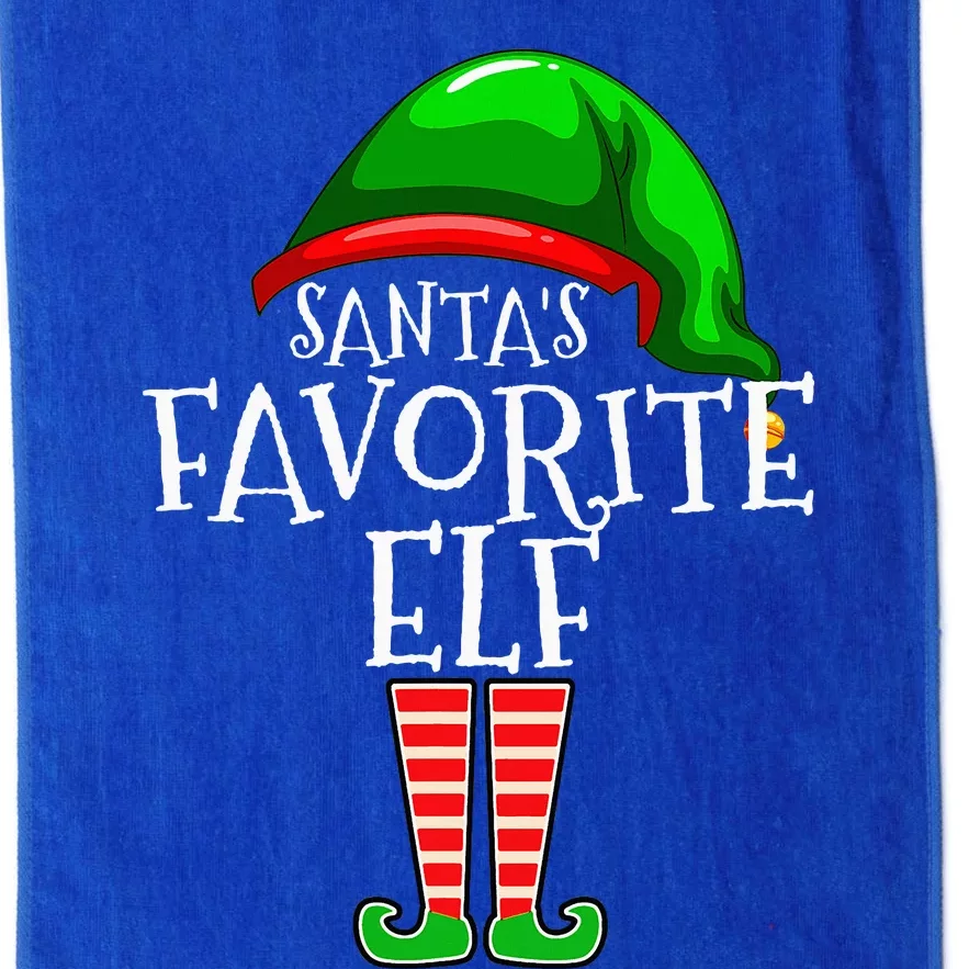 SantaS Favorite Elf Group Matching Family Christmas Platinum Collection Golf Towel