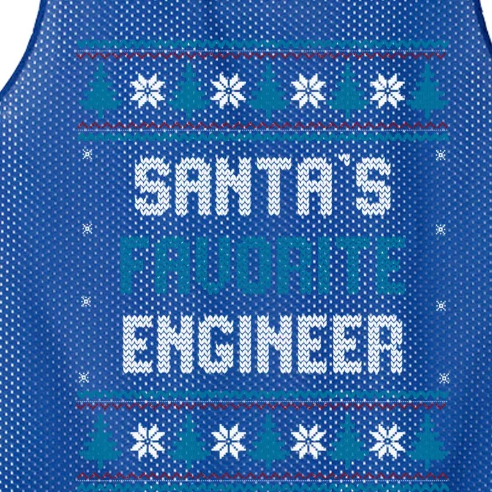 Santas Favorite Engineer Christmas Funny Gift Pajama Xmas Meaningful Gift Mesh Reversible Basketball Jersey Tank