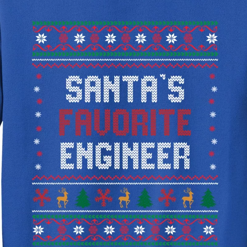 Santas Favorite Engineer Gift Funny Chritsmas Pajama Xmas Gift Sweatshirt