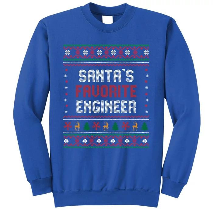 Santas Favorite Engineer Gift Funny Chritsmas Pajama Xmas Gift Sweatshirt