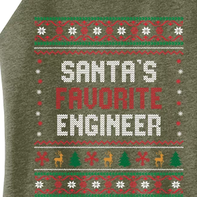 Santas Favorite Engineer Gift Funny Chritsmas Pajama Xmas Gift Women’s Perfect Tri Rocker Tank