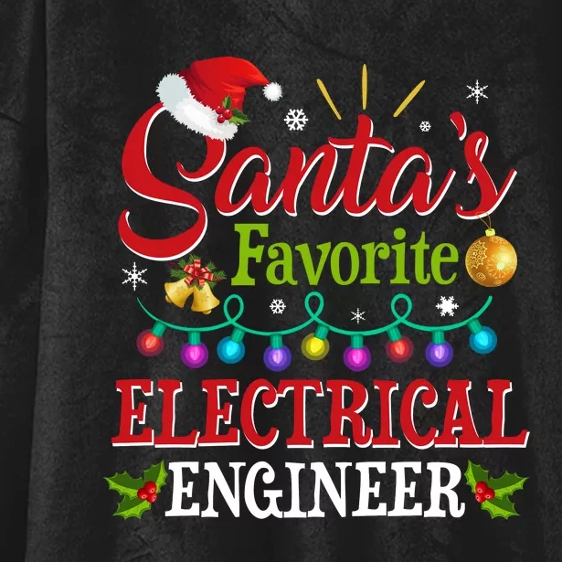 Santas Favorite Electrical Engineer Christmas Lights Hooded Wearable Blanket