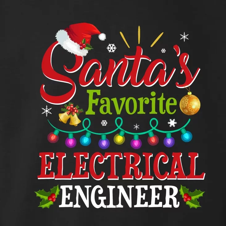 Santas Favorite Electrical Engineer Christmas Lights Toddler Hoodie