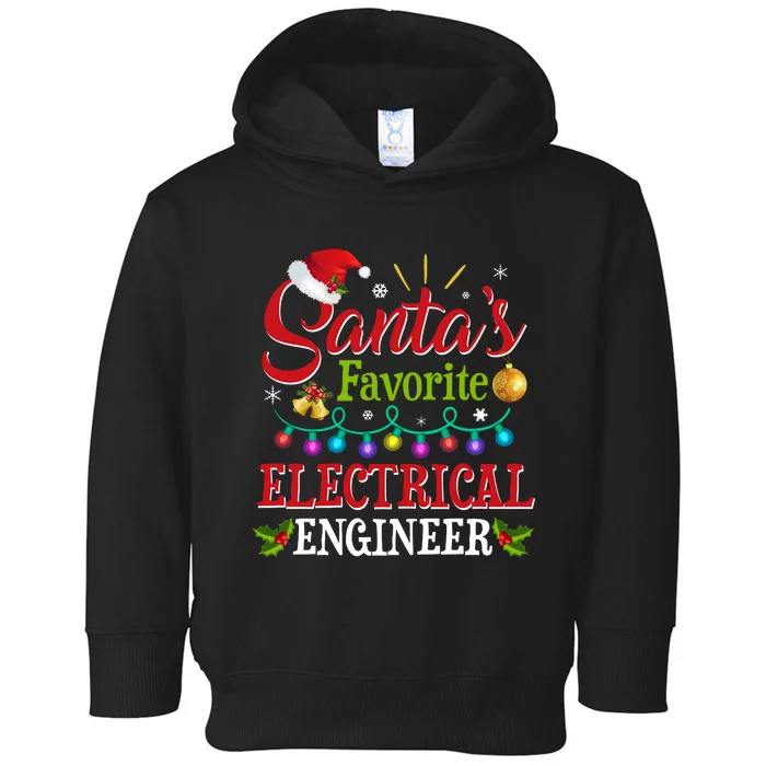 Santas Favorite Electrical Engineer Christmas Lights Toddler Hoodie