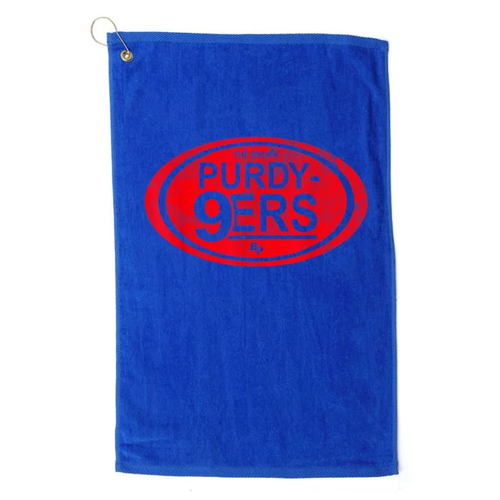 San Francisco Funny Brock 13 Purdy 9ers Irrelevant Platinum Collection Golf Towel