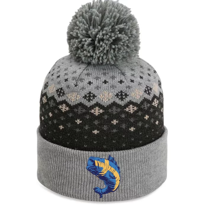 Swedish Flag Fish The Baniff Cuffed Pom Beanie