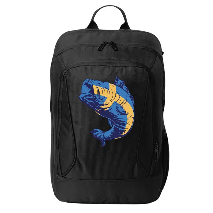 Swedish Flag Fish City Backpack