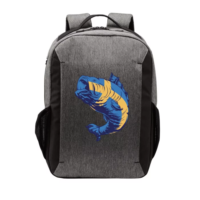 Swedish Flag Fish Vector Backpack