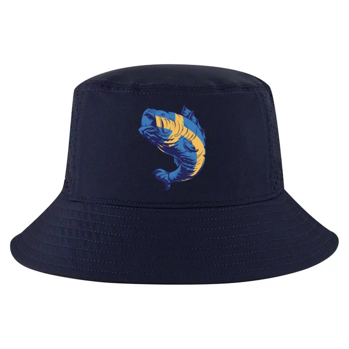 Swedish Flag Fish Cool Comfort Performance Bucket Hat