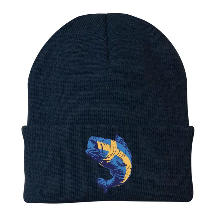 Swedish Flag Fish Knit Cap Winter Beanie