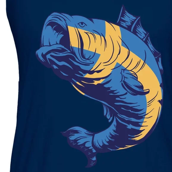 Swedish Flag Fish Ladies Essential Flowy Tank