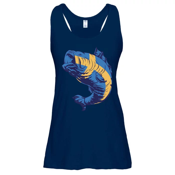 Swedish Flag Fish Ladies Essential Flowy Tank