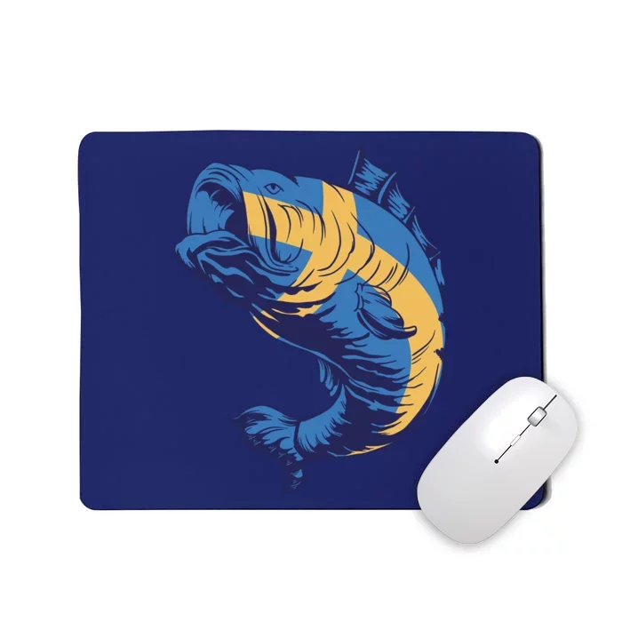 Swedish Flag Fish Mousepad