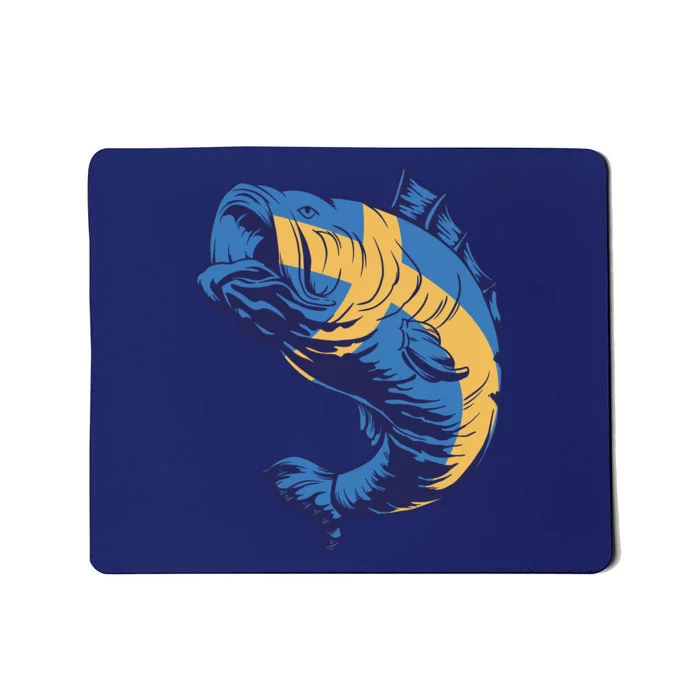 Swedish Flag Fish Mousepad